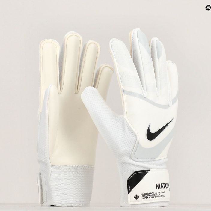 Dětské brankářské rukavice Nike Match white/pure platinum/black 6