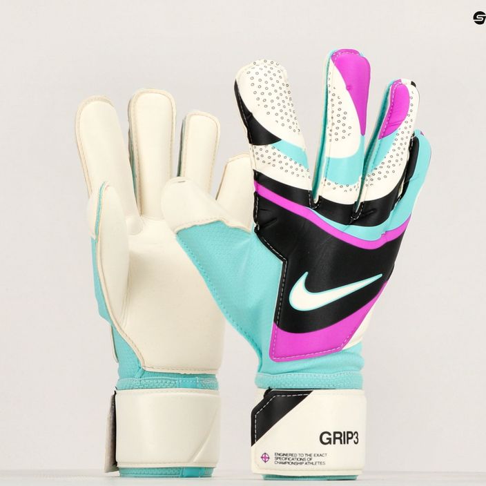Brankářské rukavice Nike Grip 3 black/hyper turquoise/white 6