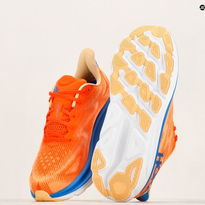 Pánské běžecké boty   HOKA Clifton 9 Wide vibrant orange/impala 9