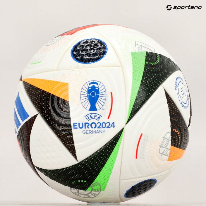 Fotbalový míč Adidas Fussballiebe Pro white/black/glow blue velikost 5 8