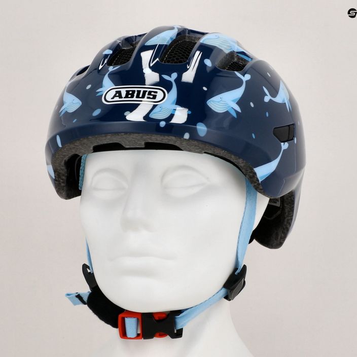 Dětská cyklistická helma  ABUS Smiley 3.0 blue whale 9