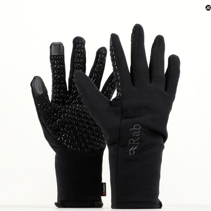 Pánské trekingové rukavice Rab Power Stretch Contact Grip černé 9