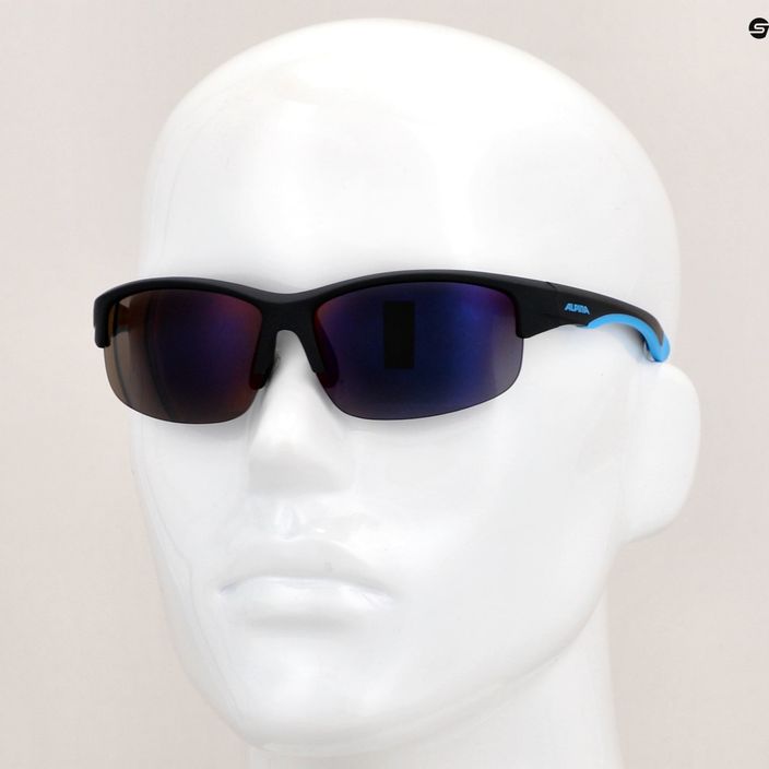 Sluneční brýle dziecięce Alpina Junior Flexxy Youth HR black blue matt/blue mirror 7
