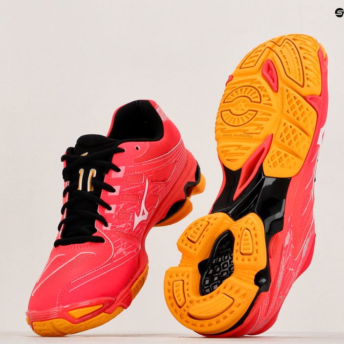 Pánské volejbalové boty Mizuno Wave Voltage radiant red/white/carrot curl 7
