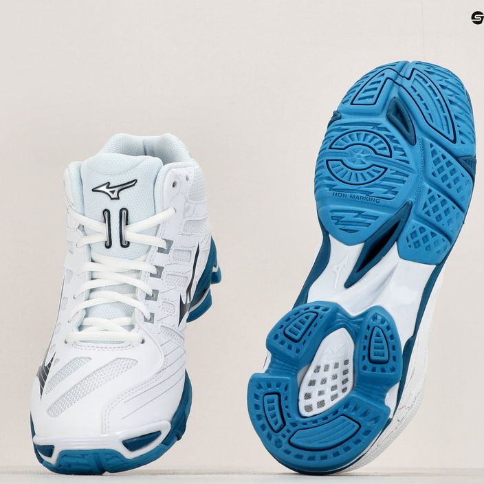 Pánské volejbalové boty Mizuno Wave Mid Voltage white/sailor blue/silver 9