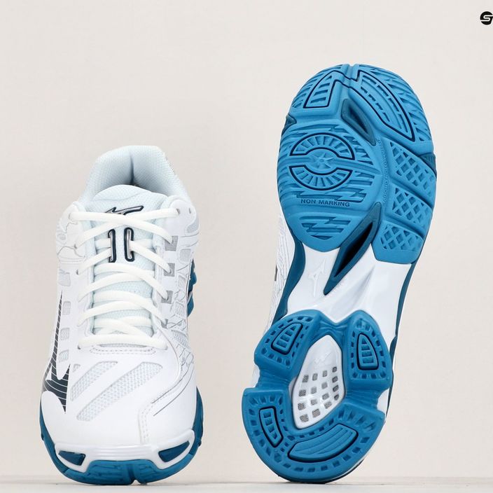 Pánské volejbalové boty Mizuno Wave Voltage white/sailor blue/silver 9