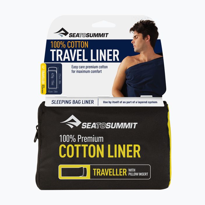 Vložka do spacáku Sea to Summit Premium Cotton Travel Liner - Standard Rectangular zelená ASTDOSGN 3