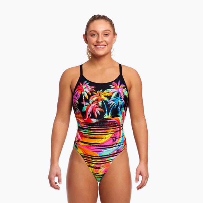 Dámské jednodílné plavky Funkita Diamond Back One Piece sunset city 5