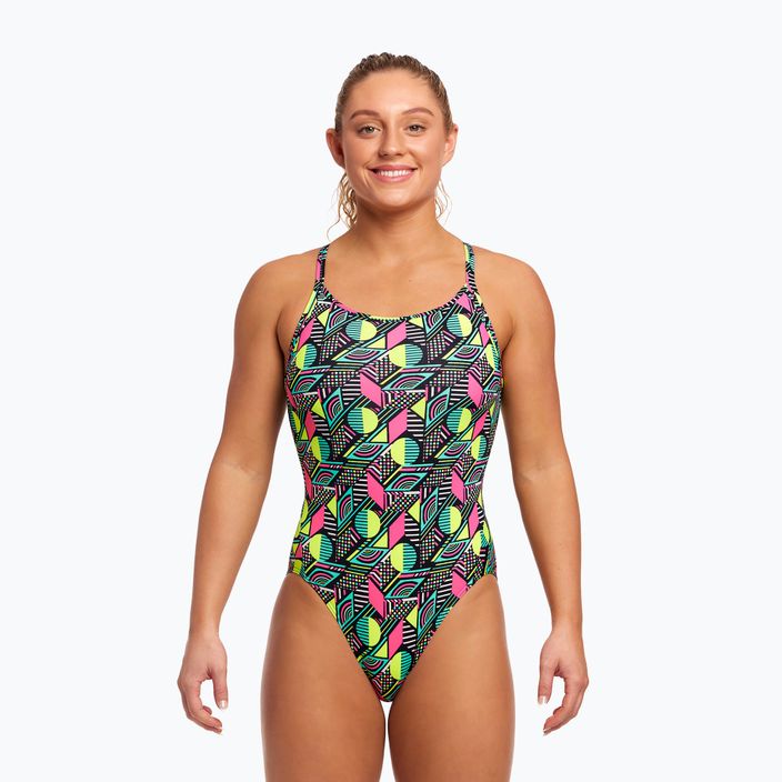 Dámské jednodílné plavky Funkita Diamond Back One Piece dot matrix 5