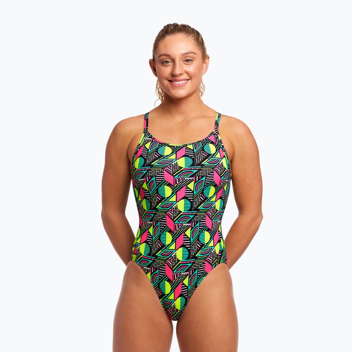 Dámské jednodílné plavky Funkita Diamond Back One Piece dot matrix 6