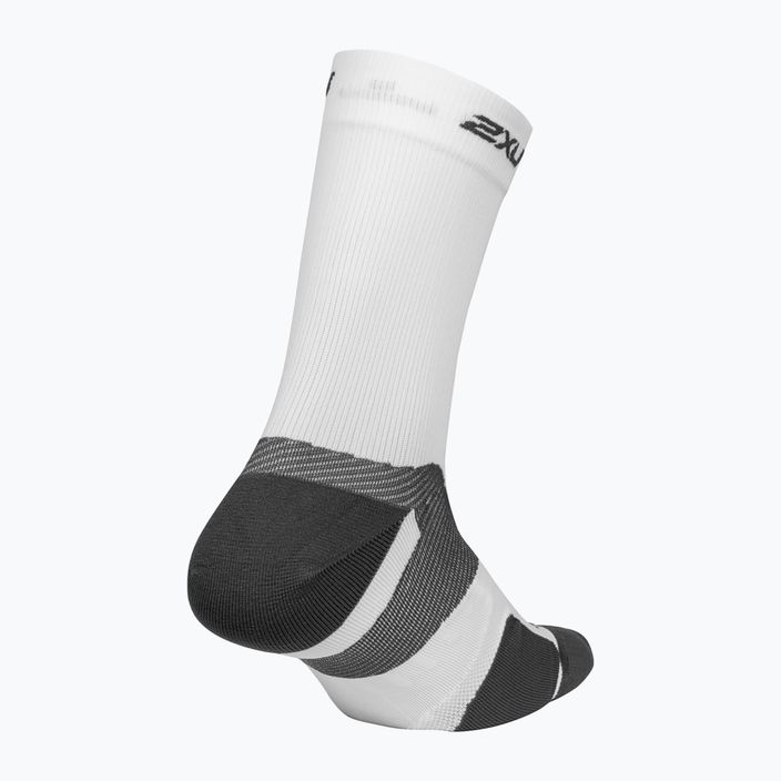 2XU Vectr Cushion Crew bílo-šedé sportovní ponožky UA5053E 2
