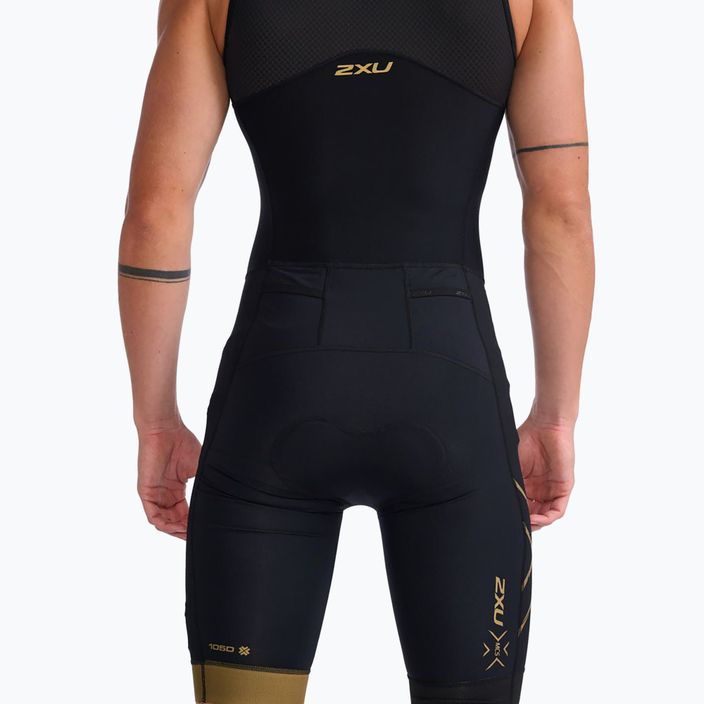 Pánský triatlonový oblek 2XU Light Speed Front Zip black/gold 2