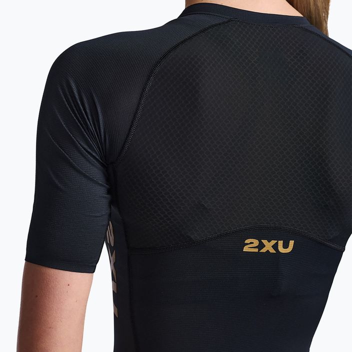 Dámský triatlonový oblek 2XU Light Speed Sleeved black/gold 4