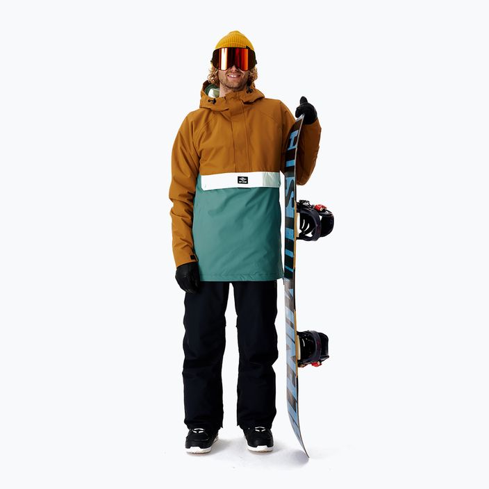 Pánská hnědo-zelená snowboardová bunda Rip Curl Primative 000MOU 146 6