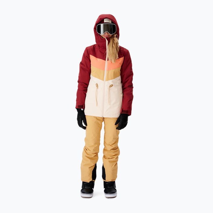 Rip Curl Rider Betty dámská snowboardová bunda béžová a červená 000WOU 763 10