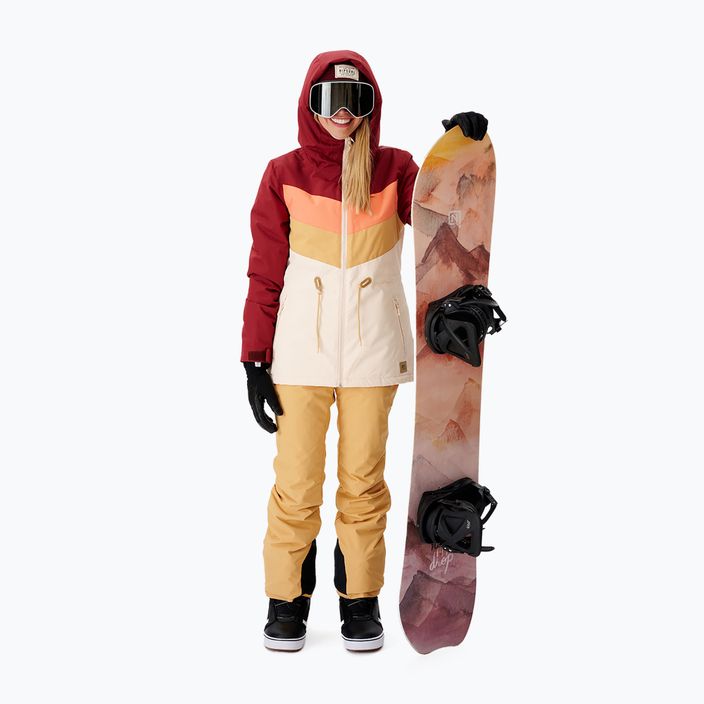 Rip Curl Rider Betty dámská snowboardová bunda béžová a červená 000WOU 763 11