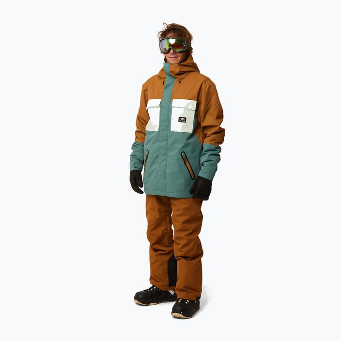 Pánská zeleno-hnědá snowboardová bunda Rip Curl Pinnacle 004MOU 146 5