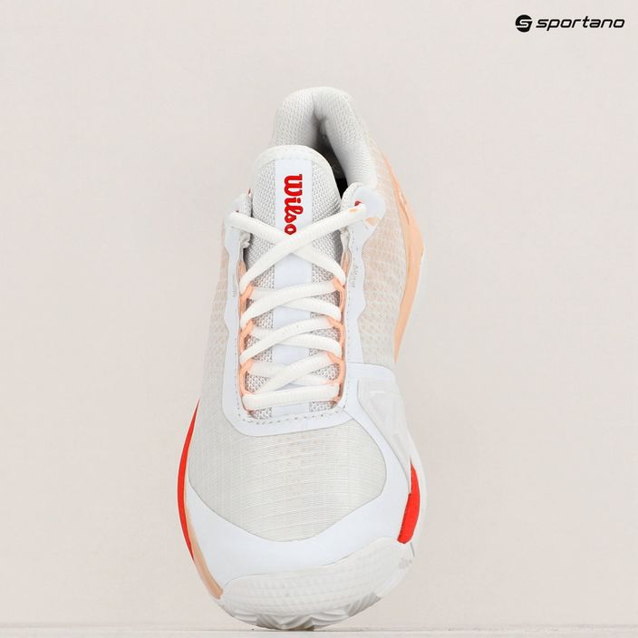 Dámské tenisové boty Wilson Rush Pro 4.0 Clay white/peach parfait/infrared 9