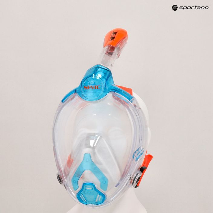 Dětská celoobličejová šnorchlovací maska  SEAC Libera acquamarine/orange 4
