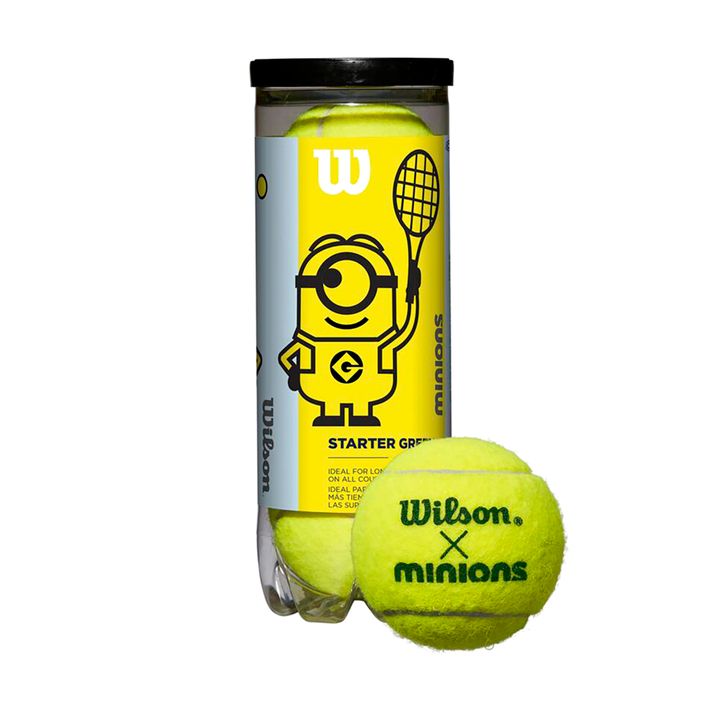 Dětské tenisové míče Wilson 3ks Minions Stage 1 zelená WR8202501 2