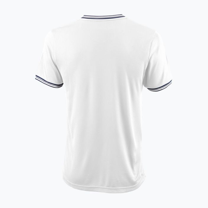 Pánské tenisové tričko Wilson Team II High V-Neck bílé WRA794102 2