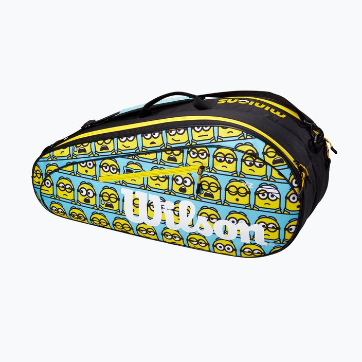 Dětská tenisová taška Wilson Minions 2.0 Team 6 Pack modrá žlutá černá 7