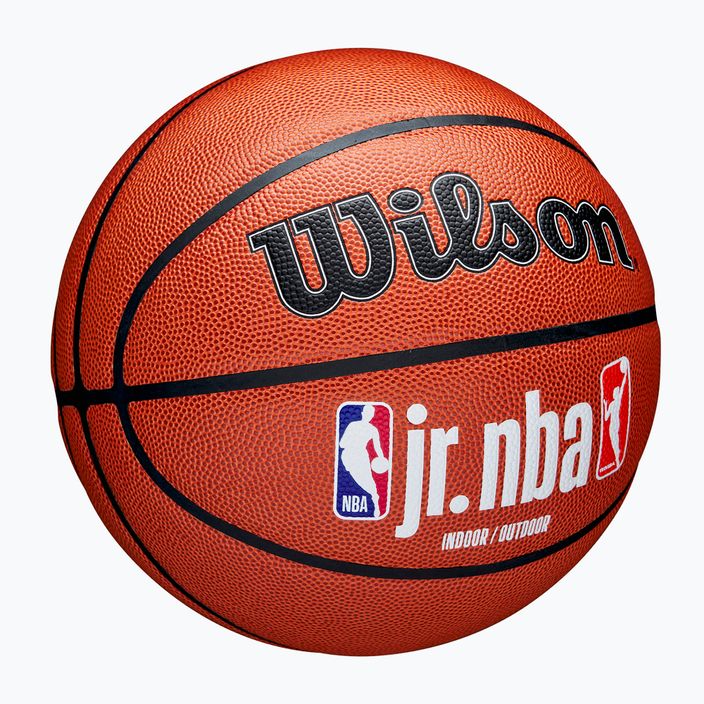 Dětský basketbalový míč   Wilson NBA JR Fam Logo Indoor Outdoor brown velikost 5 2