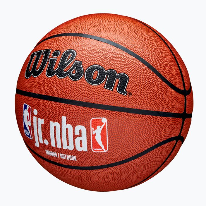 Dětský basketbalový míč   Wilson NBA JR Fam Logo Indoor Outdoor brown velikost 5 3