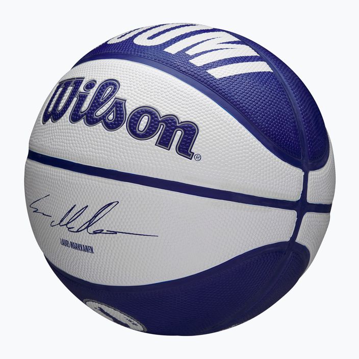 Dětský basketbalový míč   Wilson NBA Player Local Markkanen blue velikost 5 3