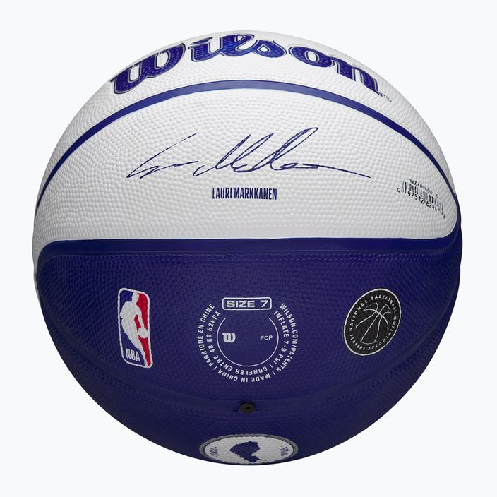 Dětský basketbalový míč   Wilson NBA Player Local Markkanen blue velikost 5 5