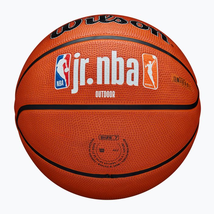 Basketbalový míč  Wilson NBA JR Fam Logo Authentic Outdoor brown velikost 7 5