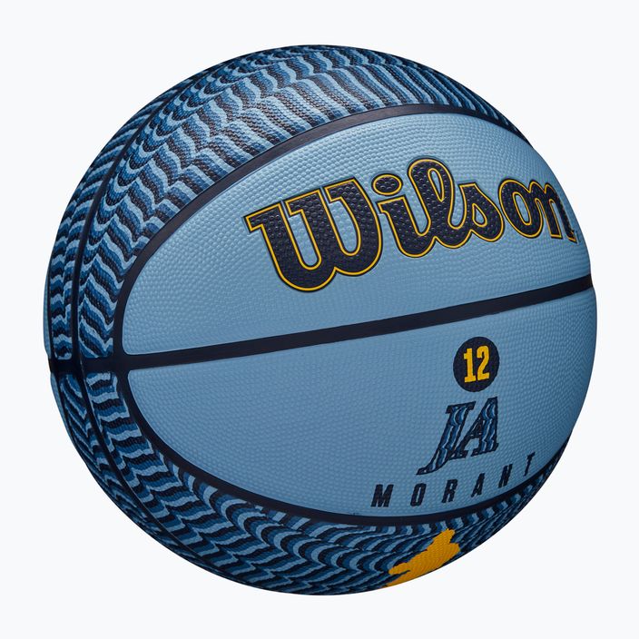 Basketbalový míč  Wilson NBA Player Icon Outdoor Morant blue velikost 7 2