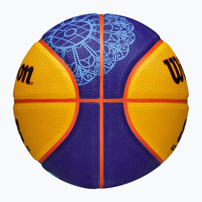 Dětský basketbalový míč   Wilson Fiba 3X3 Mini Paris 2004 blue/yellow velikost 3 6