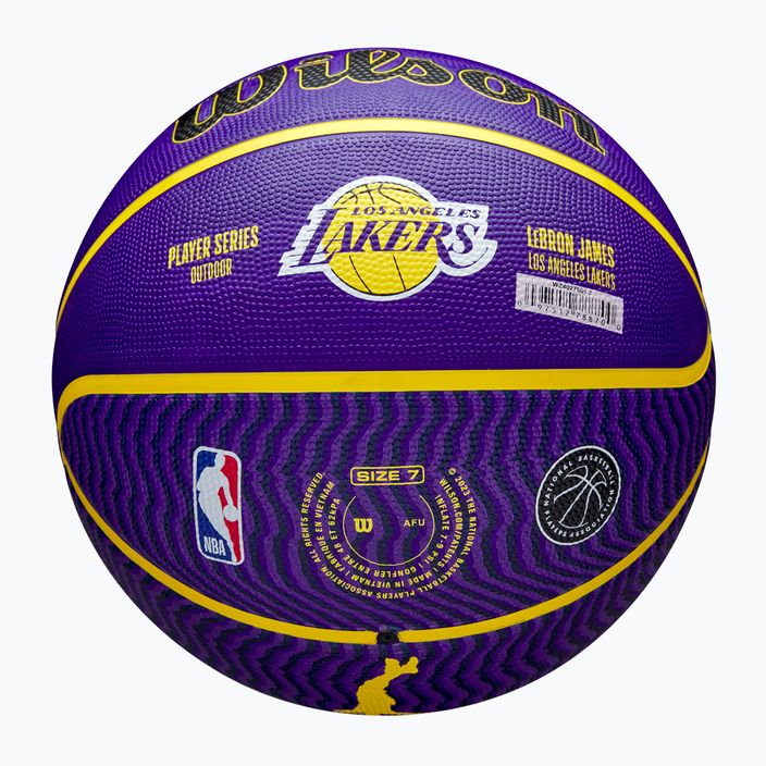 Basketbalový míč  Wilson NBA Player Icon Outdoor Lebron blue velikost 7 6