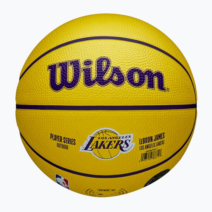 Dětský basketbalový míč   Wilson NBA Player Icon Mini Lebron yellow velikost 3 5