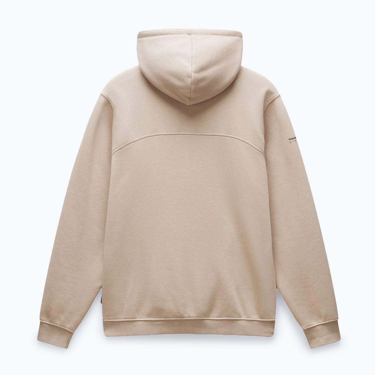 Pánská mikina Napapijri B-Badge Half Zip Hooded beige rocky 6