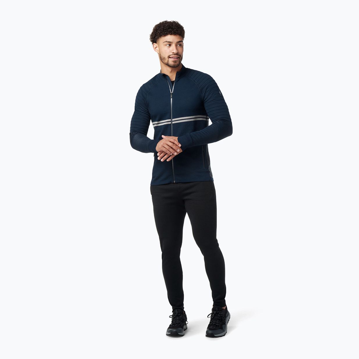 Pánská termo mikina Smartwool Intraknit Merino Tech Full Zip navy blue 16671 2