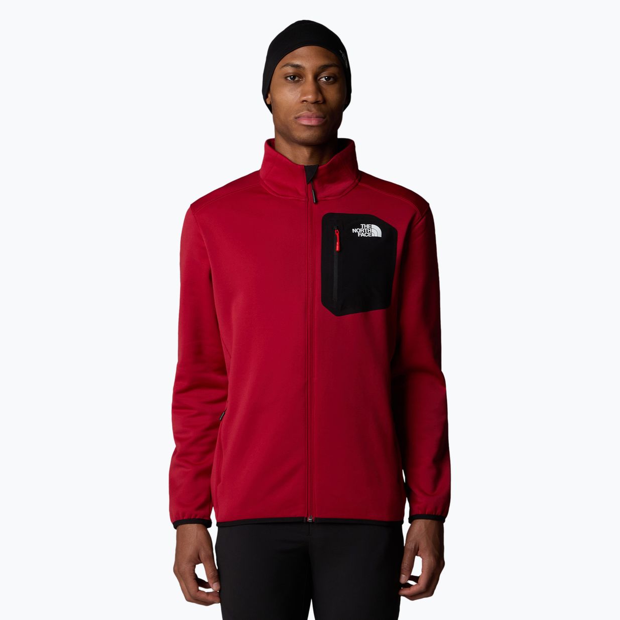 Pánská mikina  The North Face Crest FZ garnet red/black