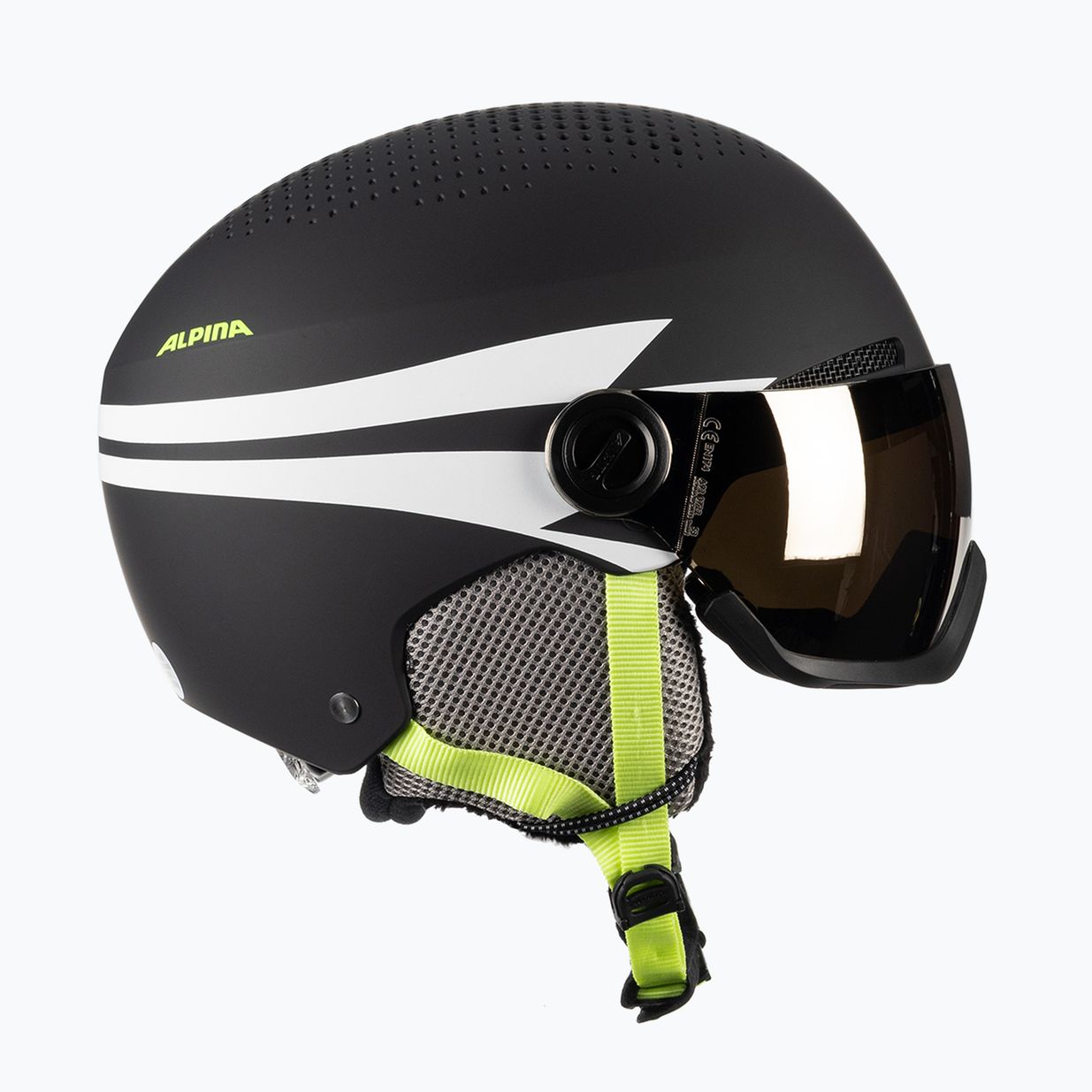 Dětské lyžařské helmy Alpina Zupo Visor Q-Lite charcoal/neon matt 4