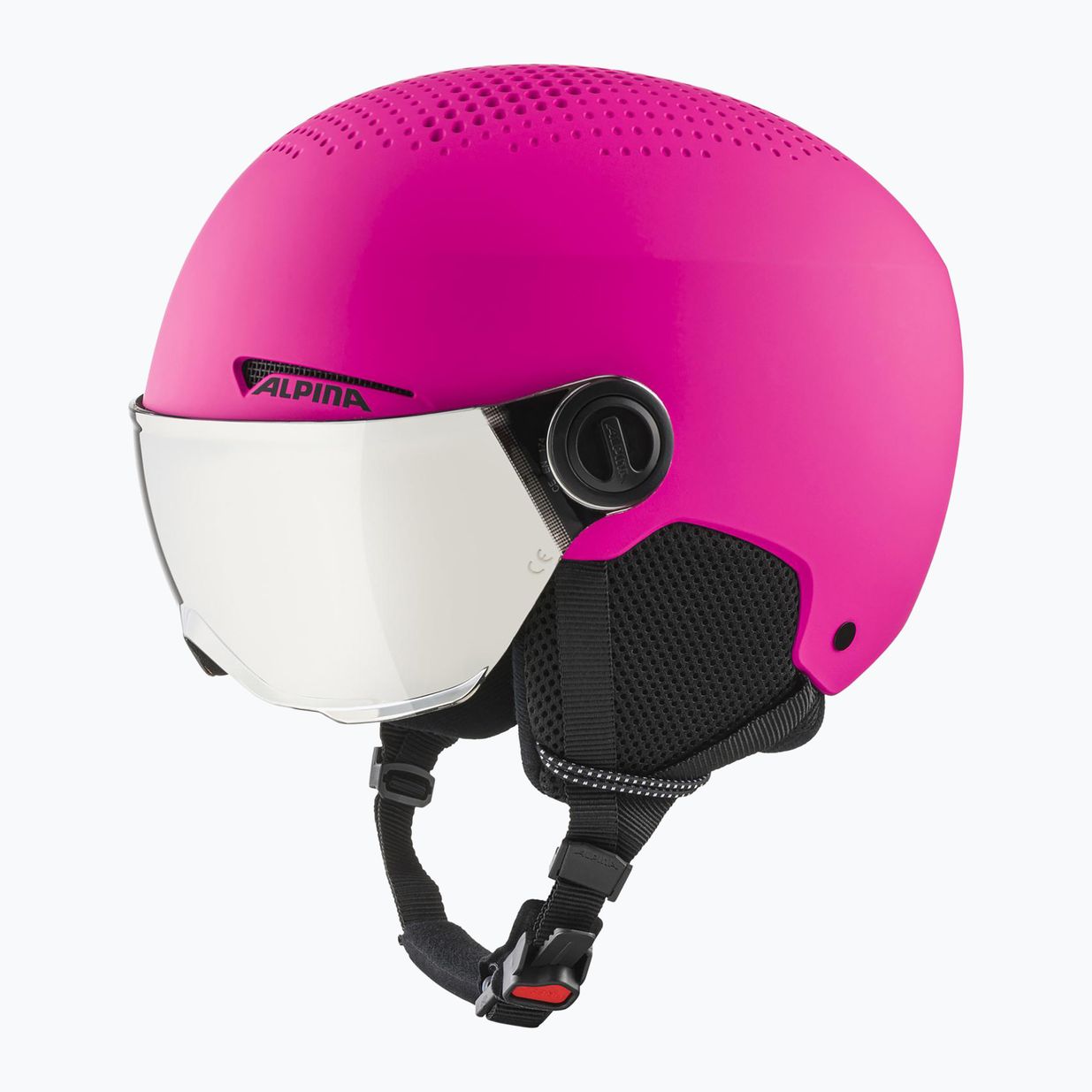 Dětská  lyžařská helma  Alpina Zupo Visor Q-Lite pink matt