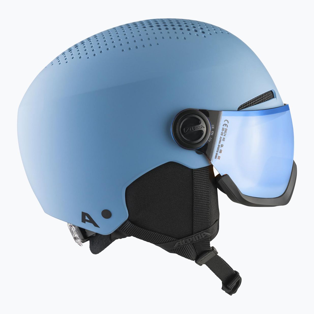 Dětská  lyžařská helma  Alpina Zupo Visor Q-Lite smoke/ blue matt 2