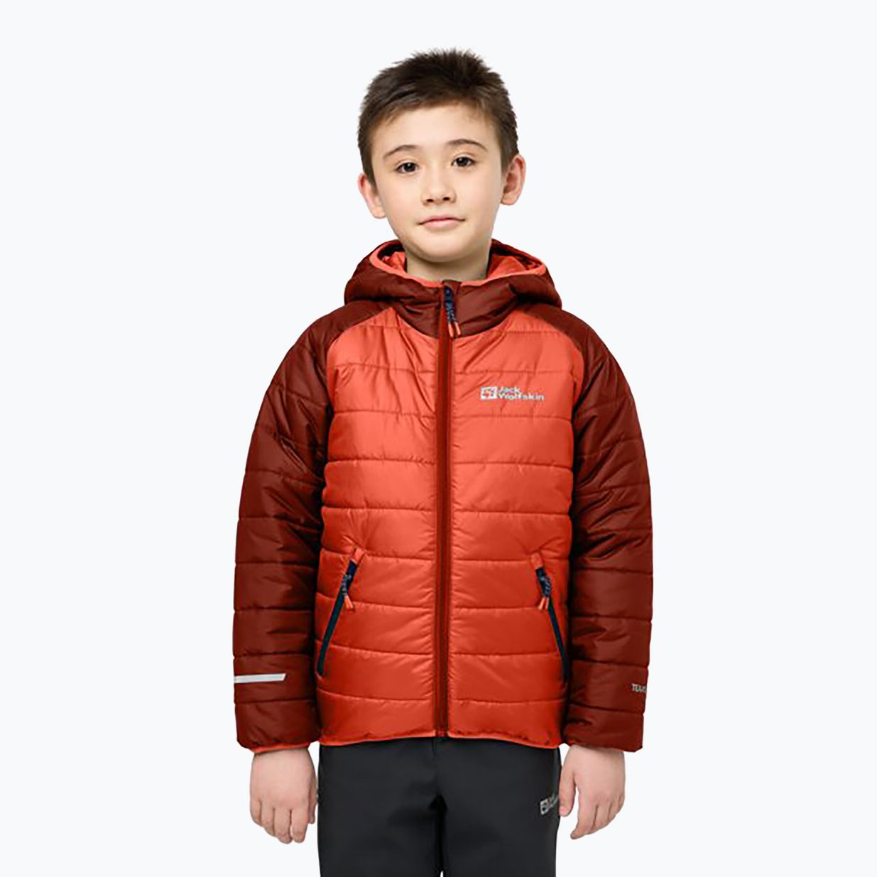 Dětská péřová bunda Jack Wolfskin Zenon coral orange