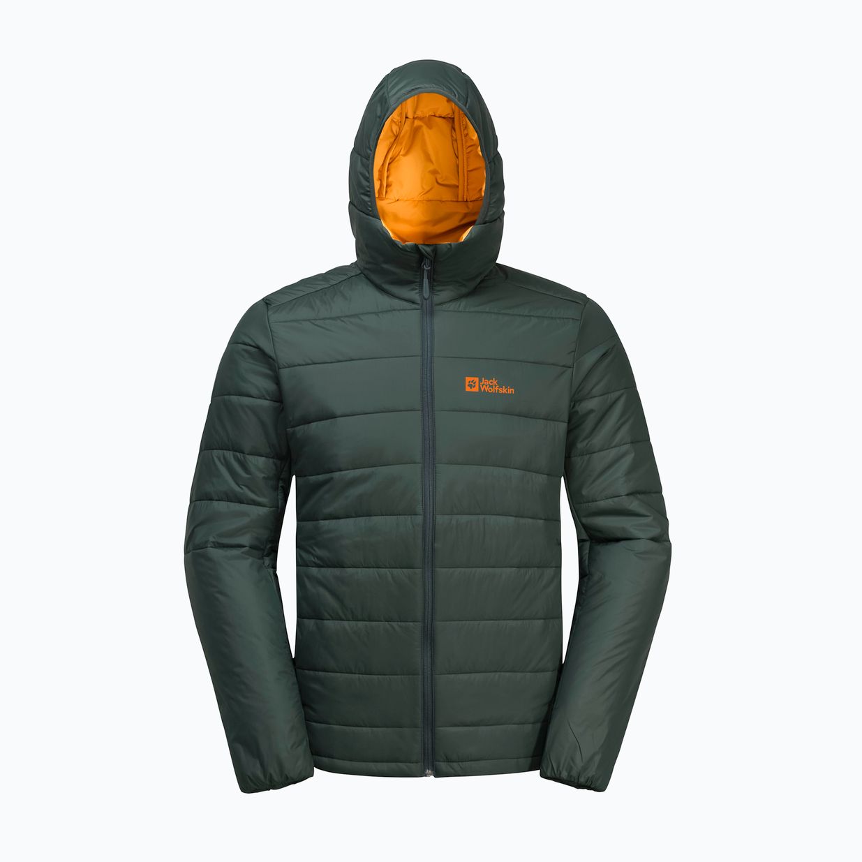 Jack Wolfskin pánská péřová bunda Lapawa Ins Hoody black olive 7