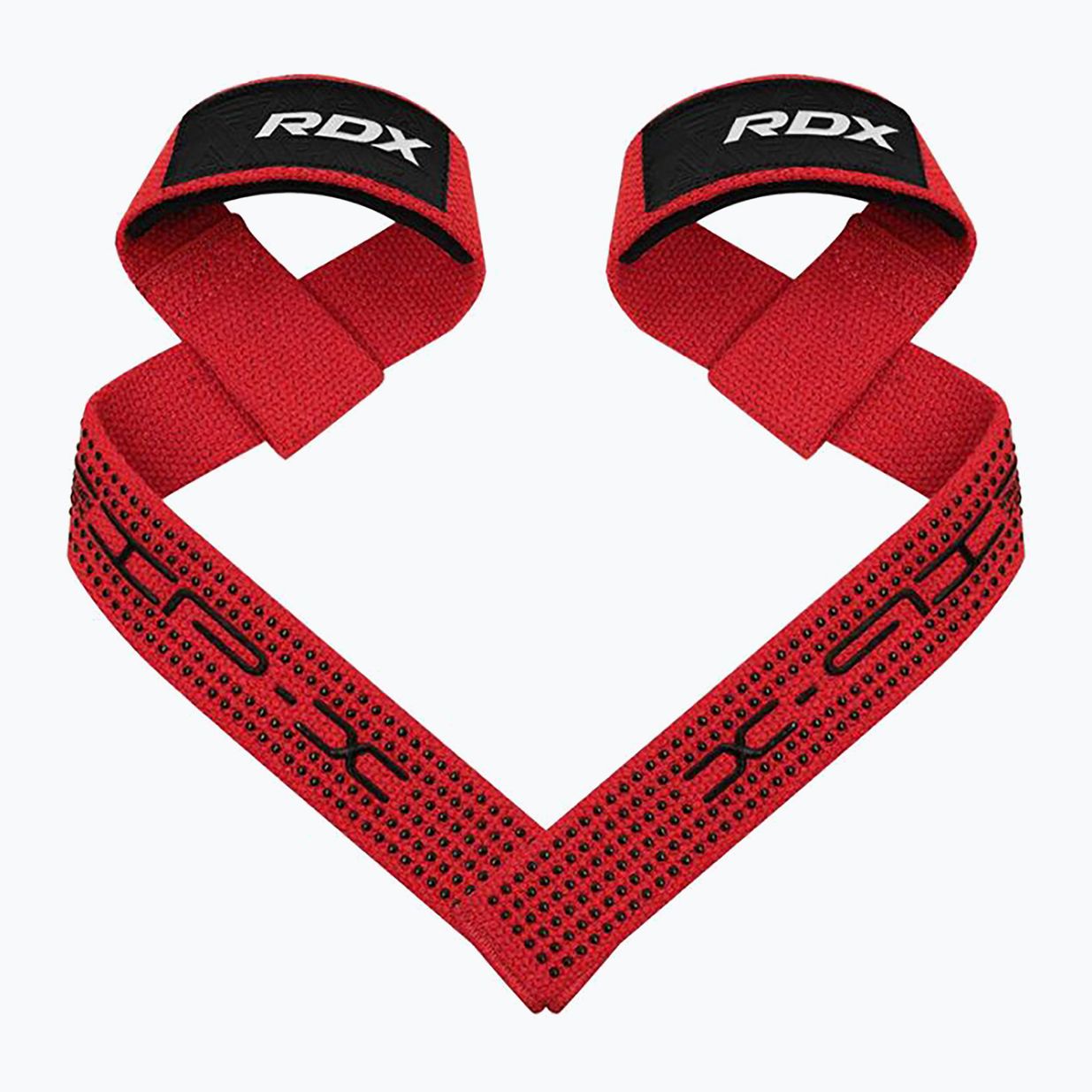 Popruhy s háky na zápěstí RDX S4 Weightlifting Wrist Straps red 2