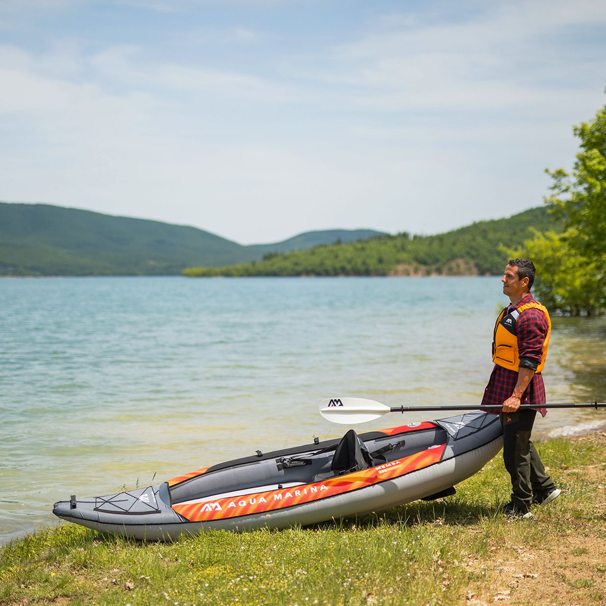 Nafukovací kajak pro 1 osobu AquaMarina Touring Kayak orange Memba-330 12