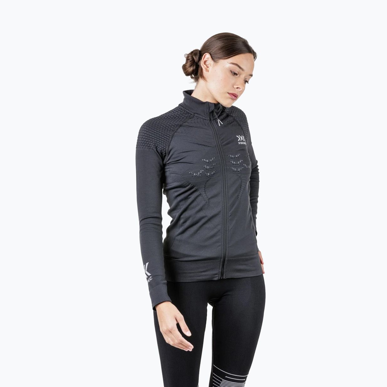 Dámská termo mikina  X-Bionic Energizer 4.0 Transmission Layer Full Zip opal black/arctic white