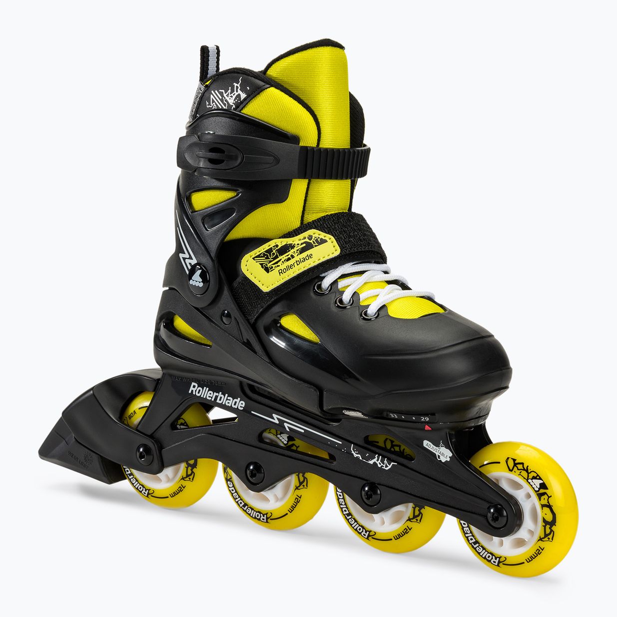 Dětské kolečkové brusle Rollerblade Fury black/yellow