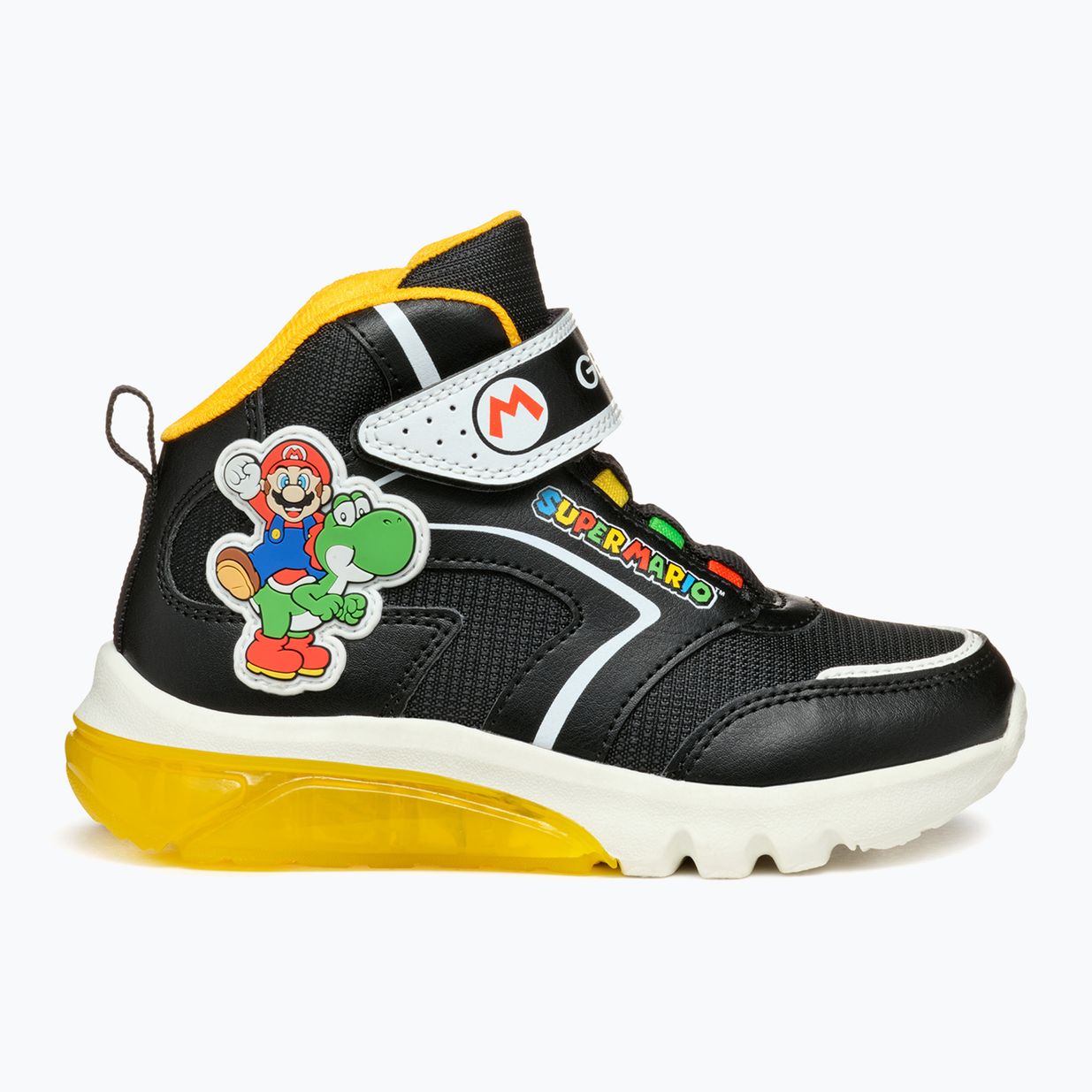 Juniorské boty  Geox Ciberdron black/yellow 2