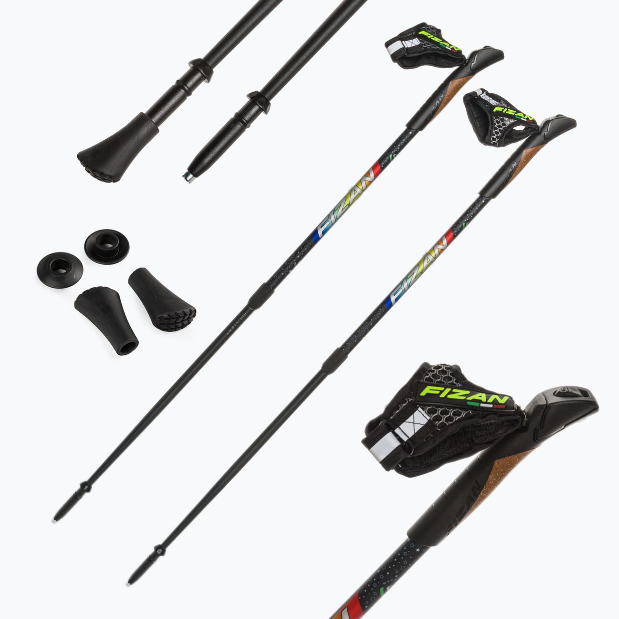 Dětské hole na nordic walking Fizan Speed Junior černé S22 7526 5