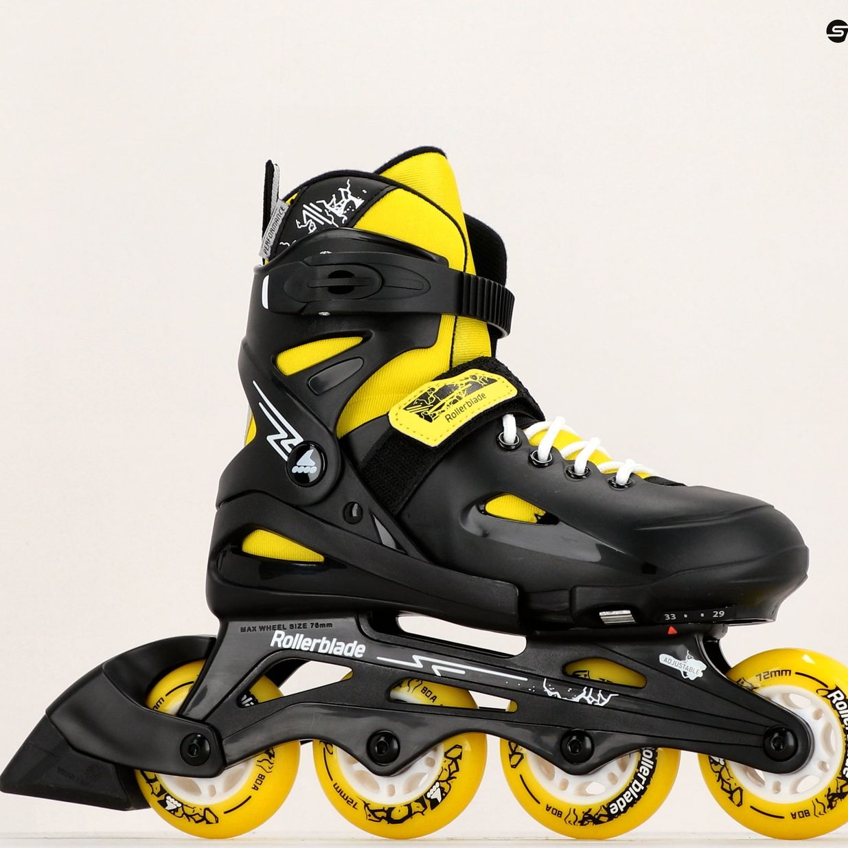 Dětské kolečkové brusle Rollerblade Fury black/yellow 9